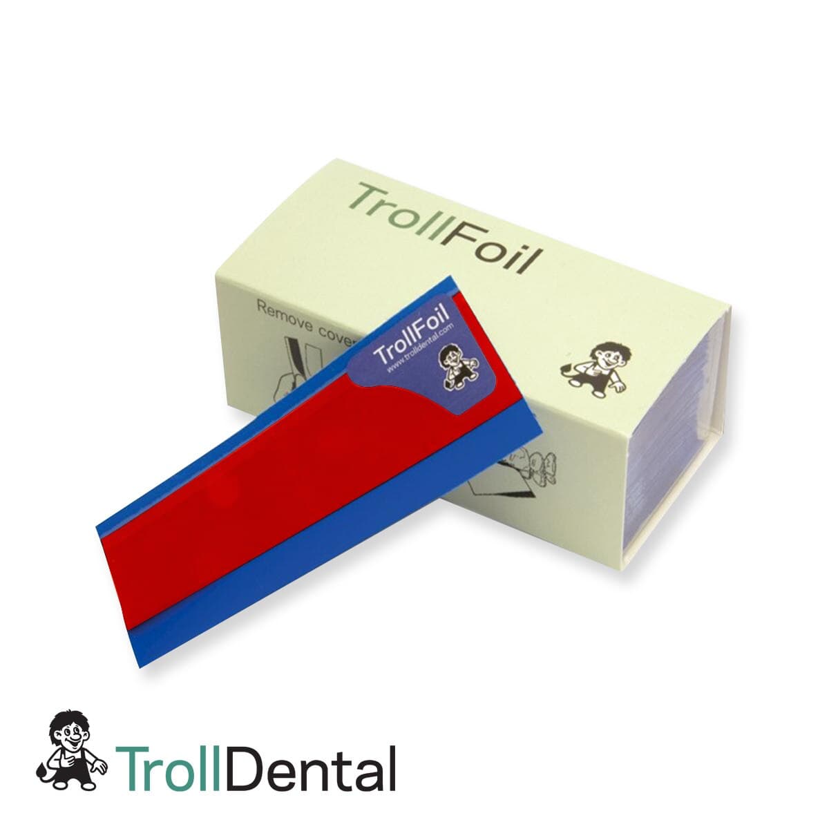 TrollFoil Double-Sided Articulating Foil, Red, 8 Microns, Pre-Mounted, 500/Pk, 12000600 thumbnail 2