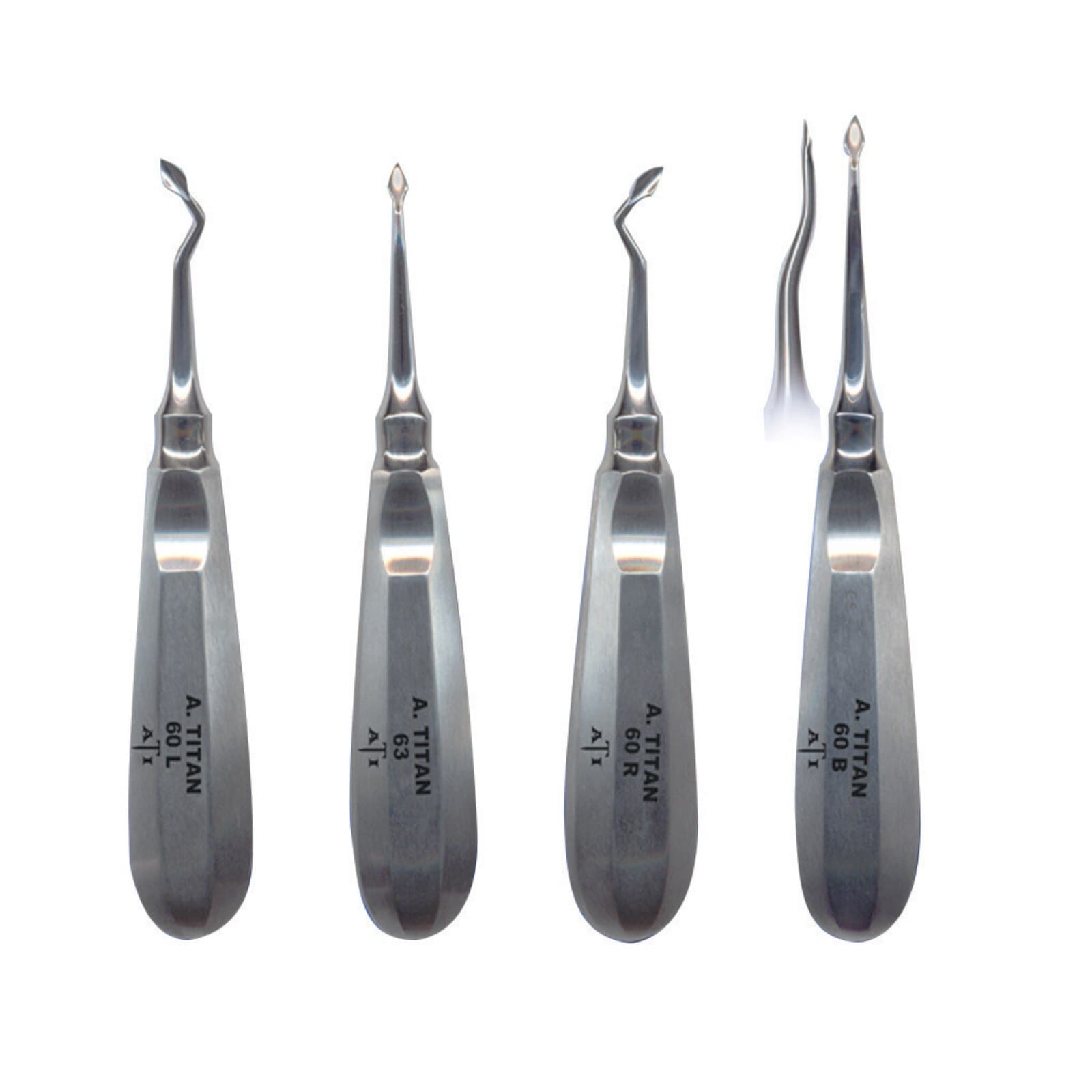 A. Titan Instruments #60B Spade Tip Angled Bone Preservation Elevator, 4mm Tip, Single End, Stainless Steel, 1/Pk thumbnail 2