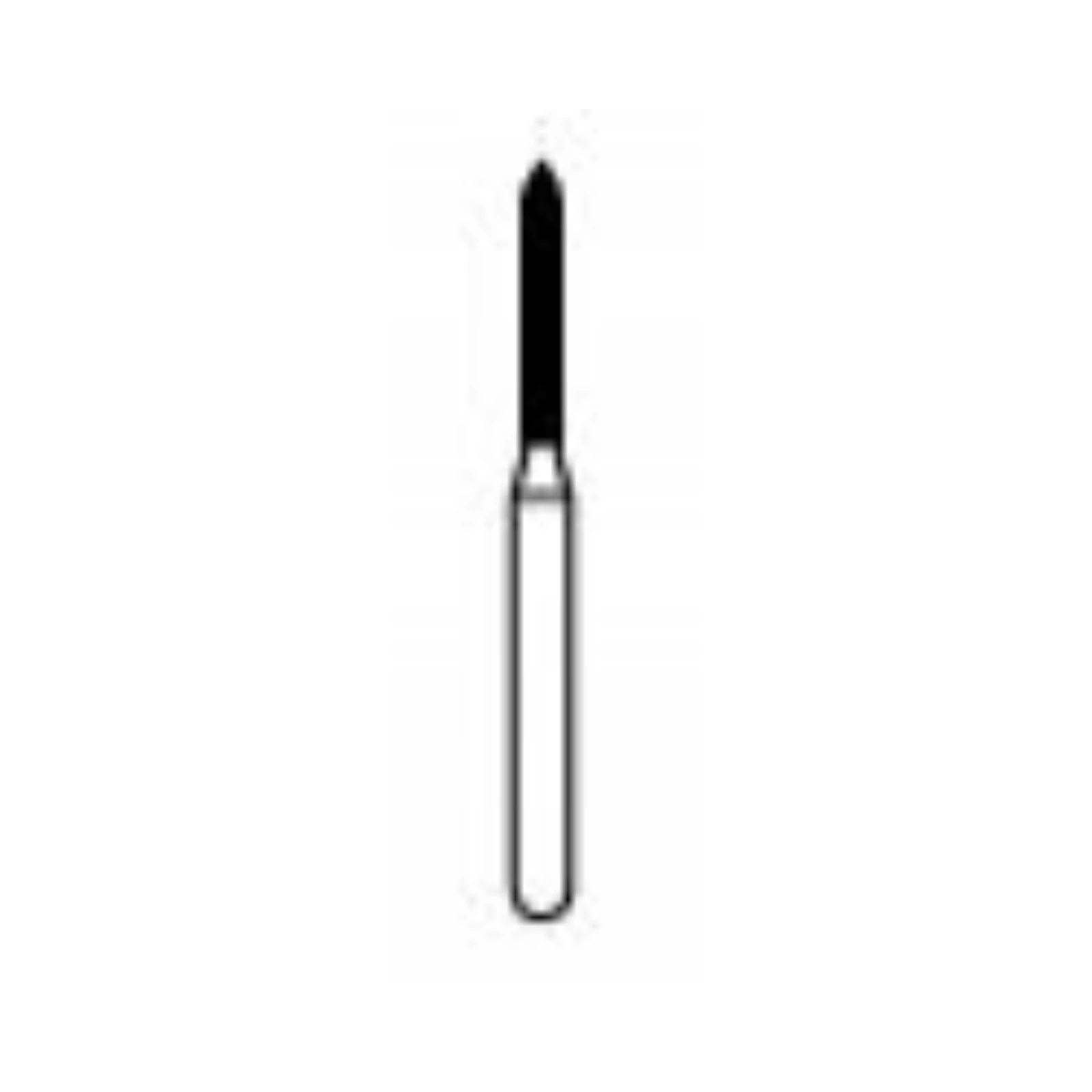 NTI Diamond Bur, FG, Fine Grit, Beveled End Cylinder, #878-010, 1.0 mm Diameter, 8.0 mm Length, 5/Pkg, F878-010 thumbnail 2