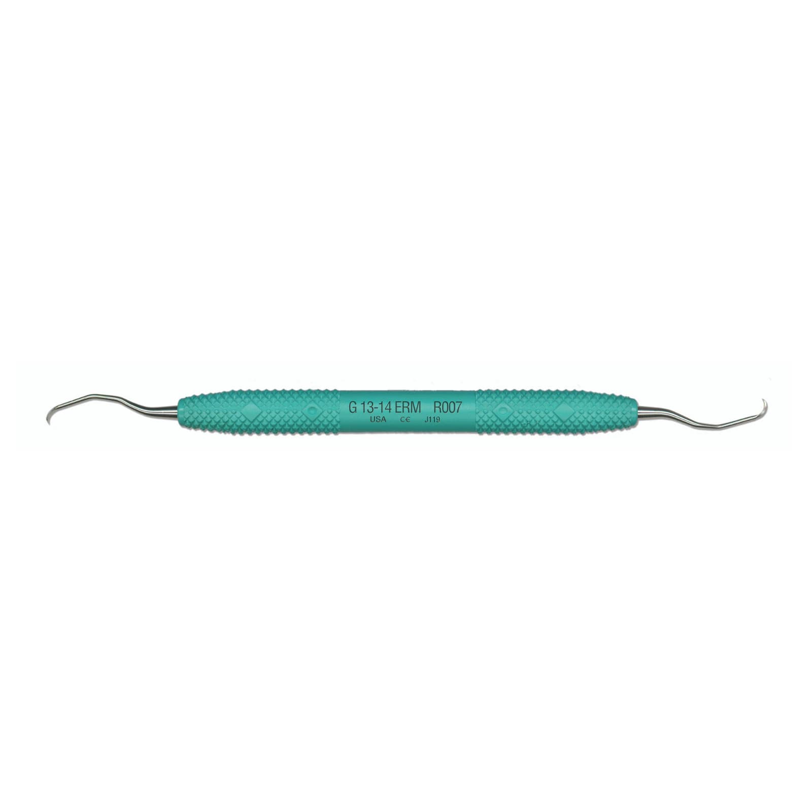PDT Amazing Gracey 13/14 Extended Reach Mini Curette, Double End, Caribbean Green Resin Handle, R007 thumbnail 3