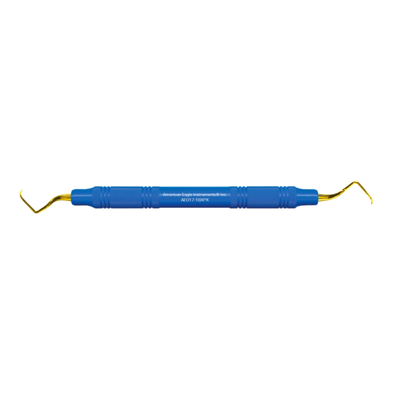 American Eagle Instruments Gracey 17-18 XP Curette, 3/8" Blue Resin Handle, Double End, Sharpen-Free thumbnail 2