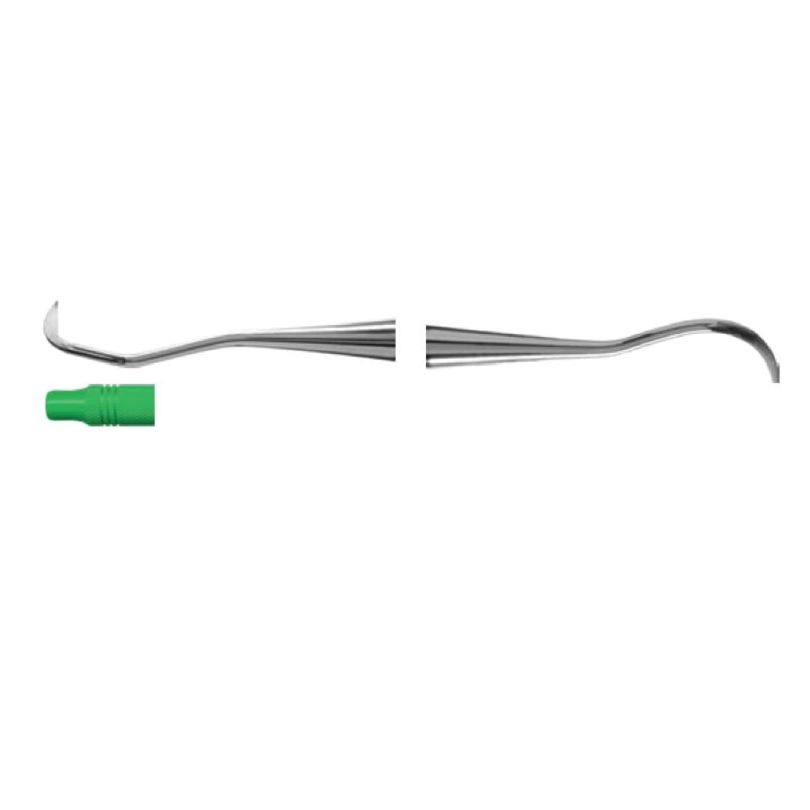 American Eagle Instruments Sickle Scaler, Jacquette 3-U5, Double End, Stainless Steel, EagleLite Resin Handle, Green, AESJ3-U5X thumbnail 2