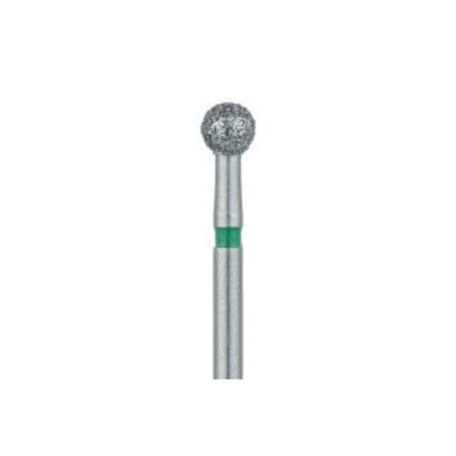 Meisinger Multi-Use Diamond Bur, Friction Grip, Round, 801G, 2.9 mm, Coarse, Green, 5/Pk, 801G-029-FG thumbnail 4
