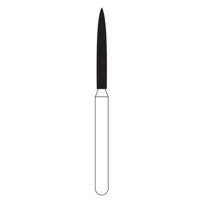 NTI Diamond Bur, FG, Flame, # M863, 1.2 mm Diameter, 10.0 mm Length, Medium Grit, Gray Ring, 5/Pk, M863-012 thumbnail 3
