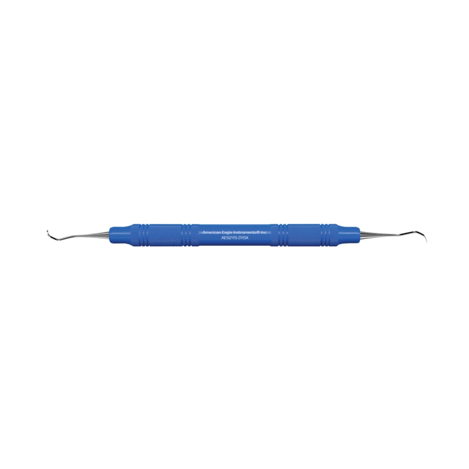 American Eagle Instruments Sickle Scaler, #2YS-3YS (#34-35 Jacquette) Miniature Posterior, Double-Ended, EagleLite Resin Handle, 3/8", Blue, 1/Pk, AES2YS-3YSX thumbnail 2