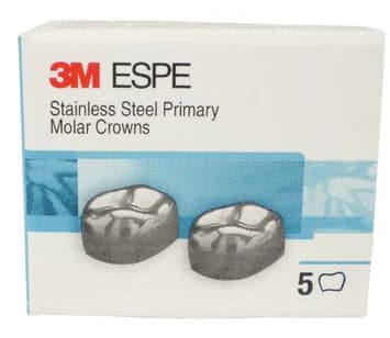 3M™ ESPE™ Stainless Steel Primary Molar Crowns, Size 5, Upper Right First Primary Molar, Box of 5, D-UR-5 thumbnail 8
