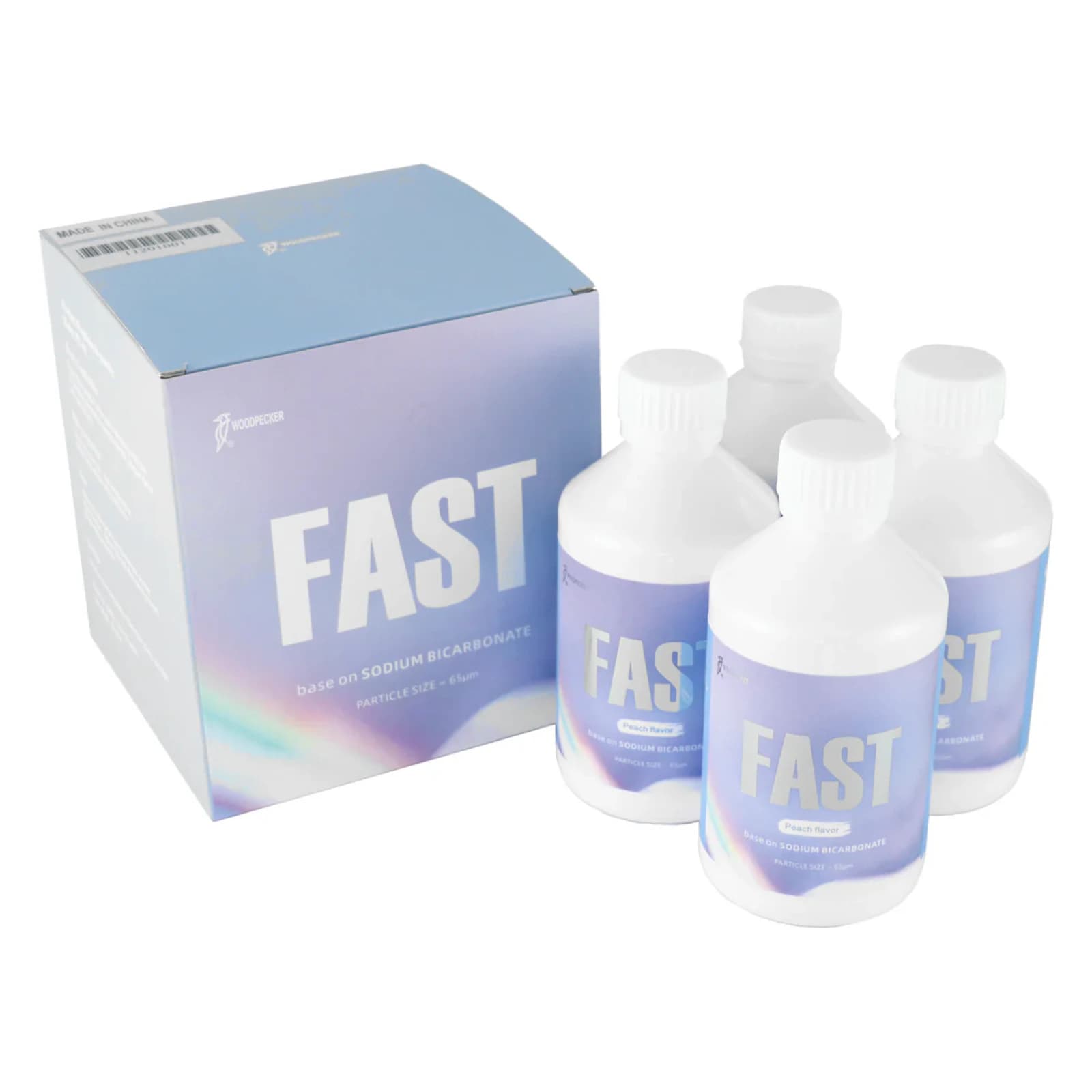 Fast Prophy Powder, Sodium Bicarbonate Air-Polishing Powder, 300 g per Bottle, 4 Bottles per Pack - Fast Prophy Powder 300gm Sodium Bicarbonate 4/Bottles - Image 1