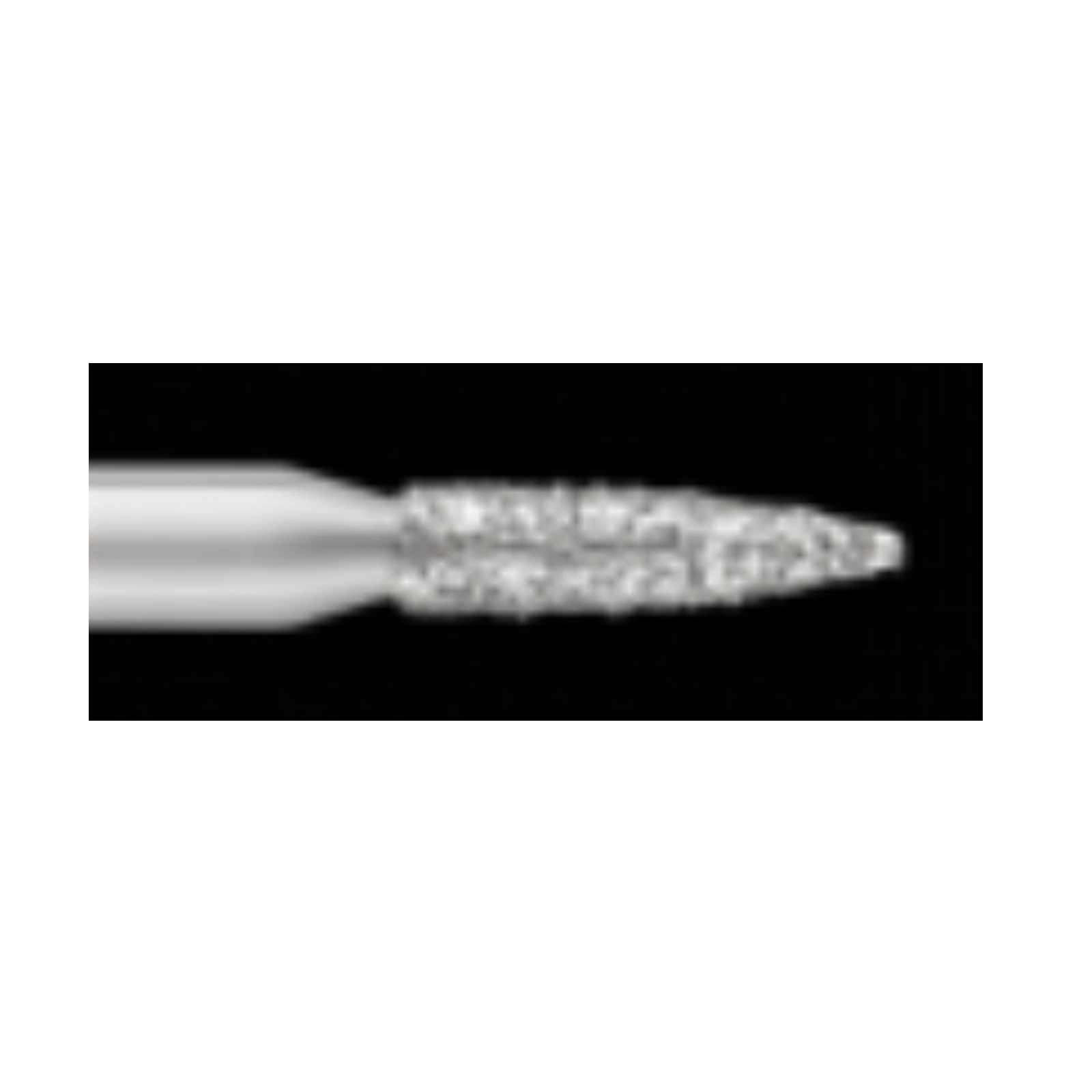 Piranha® Single Patient Use Diamond Bur, Flame Shape, Coarse Grit, Friction Grip, #860-014C, 1.4 mm Diameter, 25/Pkg - Piranha® Single Patient Use Diamonds – Flame FG, 25/Pkg - Coarse, Size #860-014C, 1.4 mm Diameter - Image 1