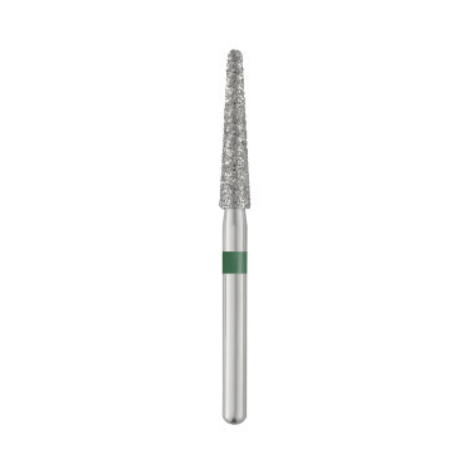 Piranha Diamond Single-Use Burs, FG, Round End Taper, #850-021C, 2.1 mm, Coarse, Green, 25/Pk thumbnail 3