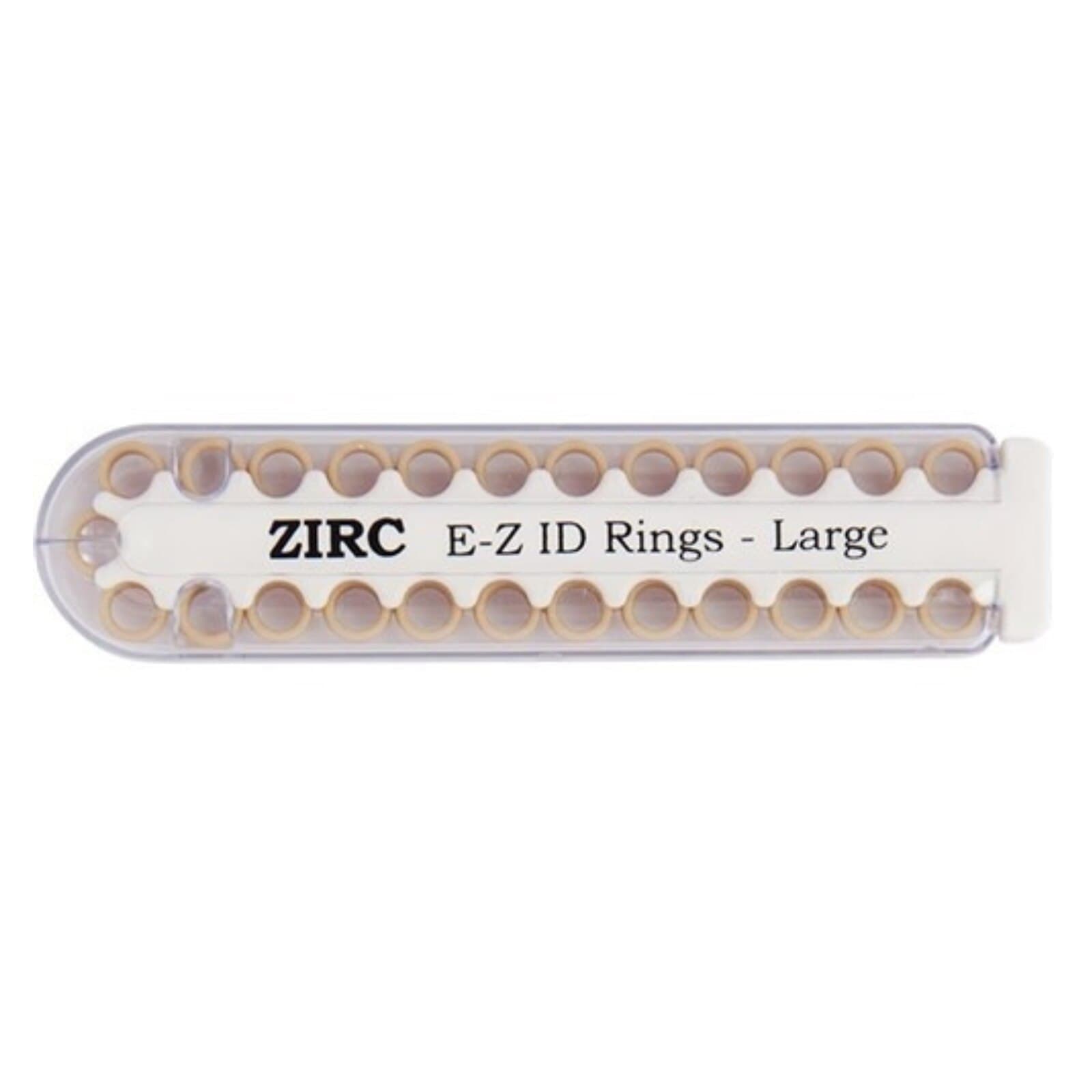 Zirc E-Z ID Instrument Rings, Large, Beige, 25/Pack, 70Z200-G - Beige E-Z ID Rings Large Pack of 25 - Image 1