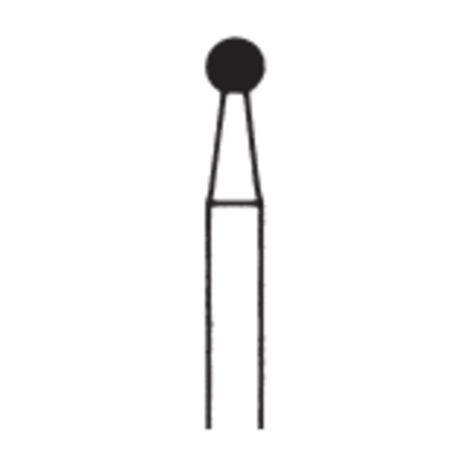 Meisinger Diamond Bur FG 801-023, Medium Grit, Round Head, 2.3 mm, Blue Ring, 5/Pkg thumbnail 3