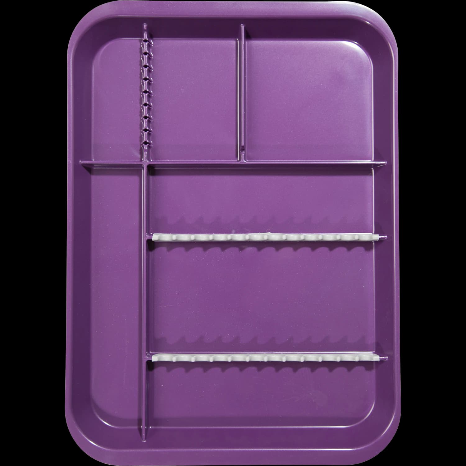 Zirc B-Lok Divided Setup Tray, Size B, Neon Purple, 13-3/8" x 9-5/8" x 7/8", 20Z451R - Zirc Divided B-Lok Setup Tray - Image 1