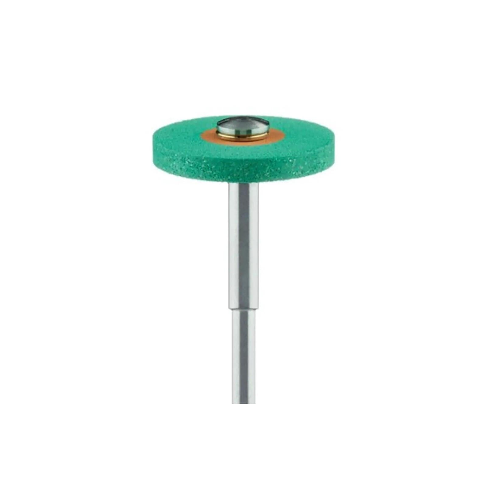 Meisinger 9749G-110 HP Diamond Impregnated Ceramic Polisher, Coarse, Wheel Shape, Green/Orange, 11mm Head, 2/Pk thumbnail 5