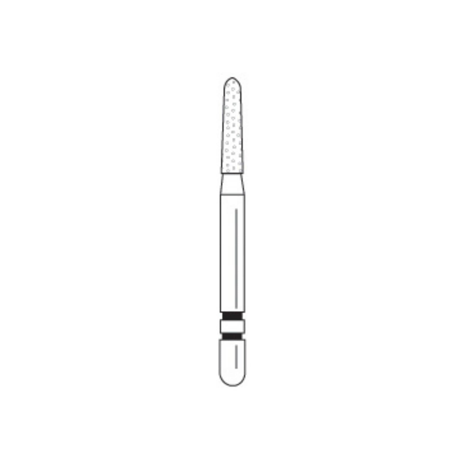 Premier Two Striper Diamond Bur, Friction Grip, Flame, Coarse, #243.6C, 5/Pk, 2015061 thumbnail 2