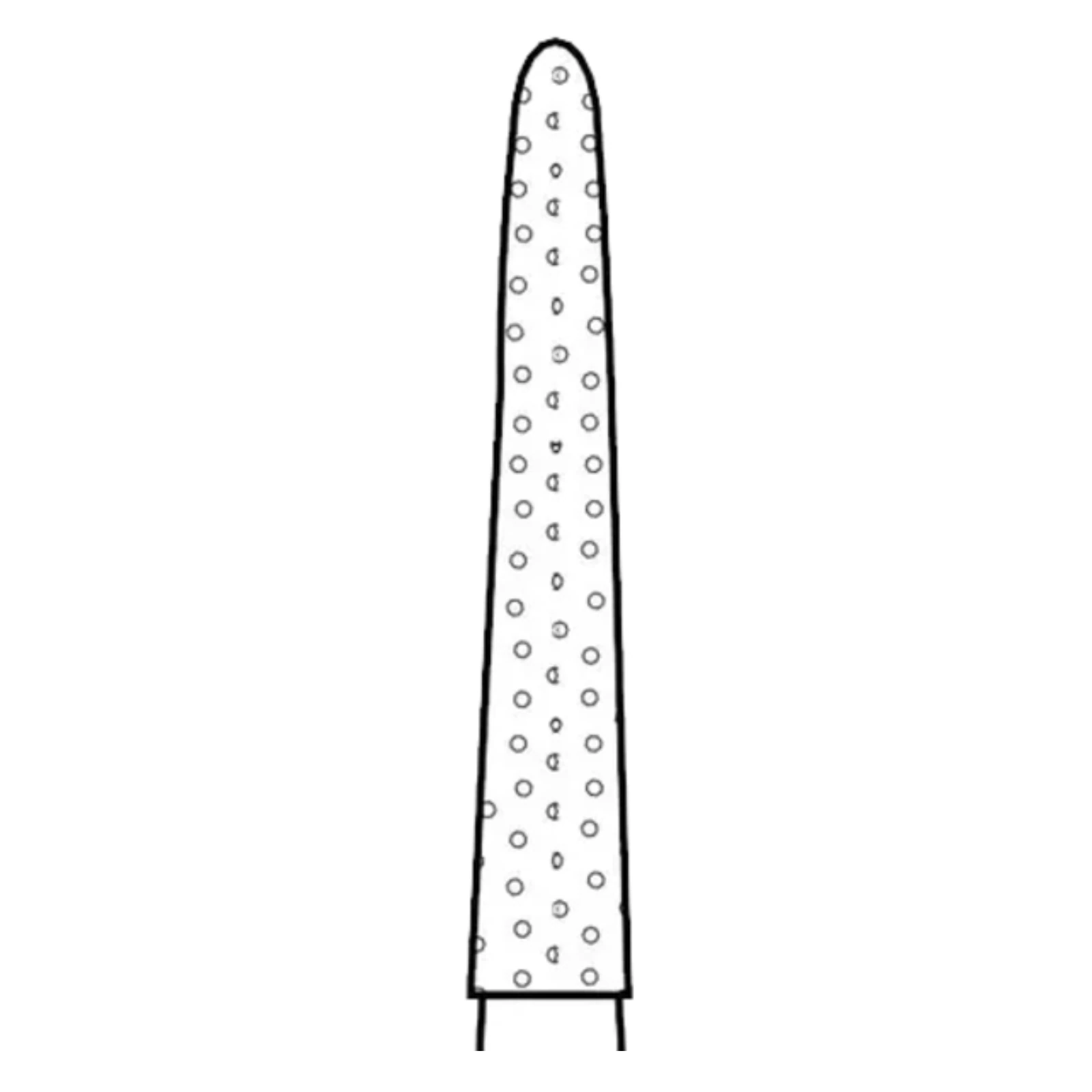 Premier Two Striper Diamond Bur FG, Flame, Coarse, #253.10C, 1.6 mm Major/1.0 mm Minor Diameter, 5/Pk, 2015071 thumbnail 3