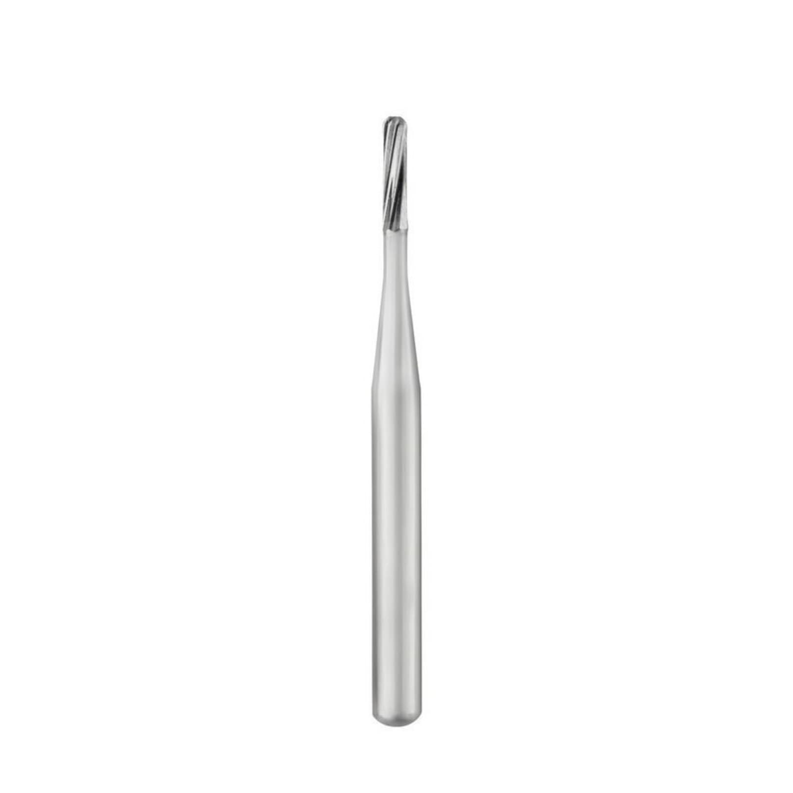 SS White FG #1156 Carbide Bur, Straight Fissure Round End, Plain, Short Shank, 0.8 mm Diameter, 3.5 mm Length, 10/Pkg thumbnail 2