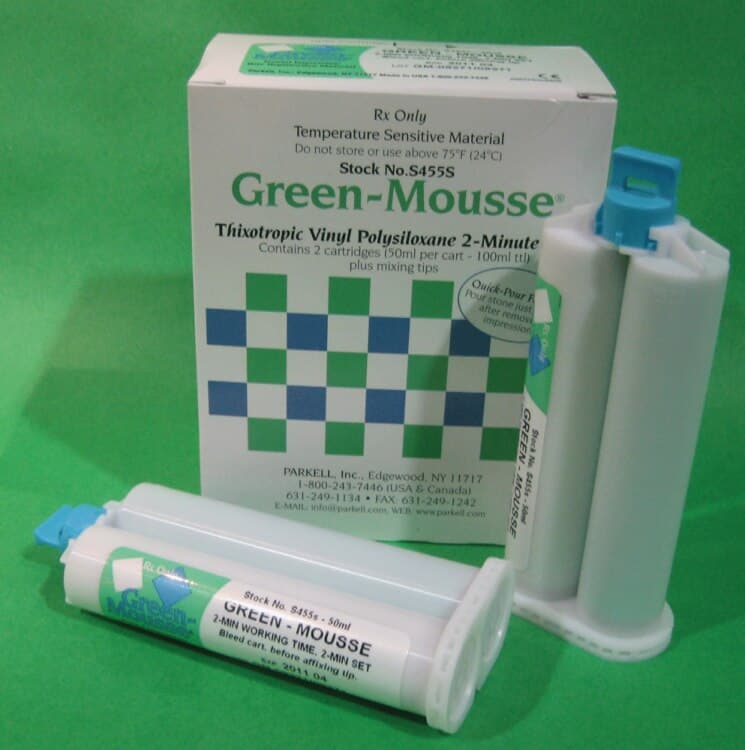 Green-Mousse VPS Bite Registration Material, Automix Split Cartridge, 50 ml, 2/Pk, S455S thumbnail 3