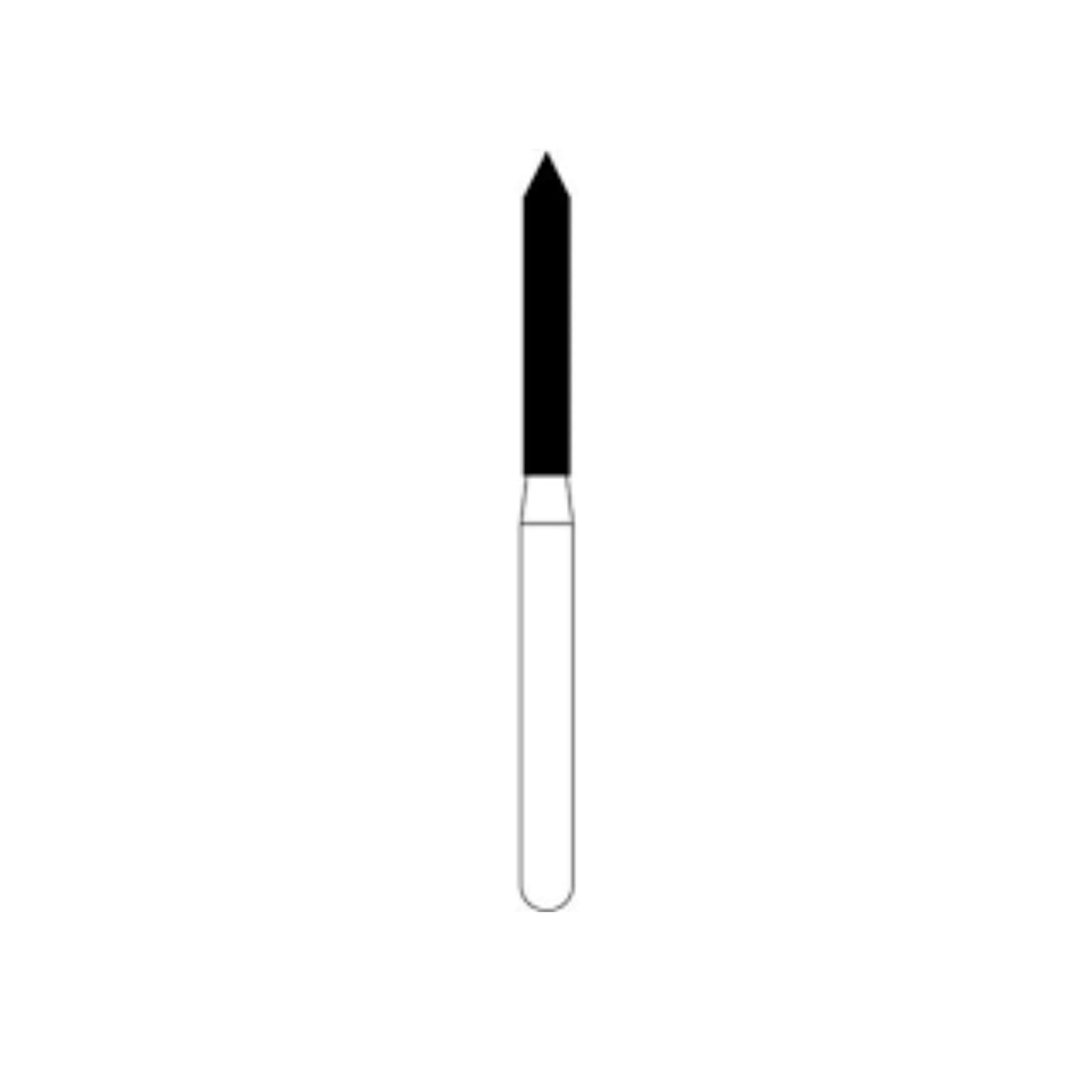 NTI FG Diamond Bur, Super Coarse, Beveled End Cylinder, 886-014, Friction Grip, 1.4 mm Diameter, 10.0 mm Length, 5/Pkg thumbnail 2