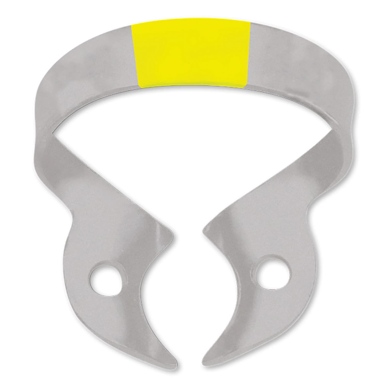 Hygenic Fiesta Color Coded Wingless Clamp #W8 Yellow, Matte Finish, Upper Molar, Single - HYGENIC FIESTA Color Coded Wingless Clamp #W8 - Image 1