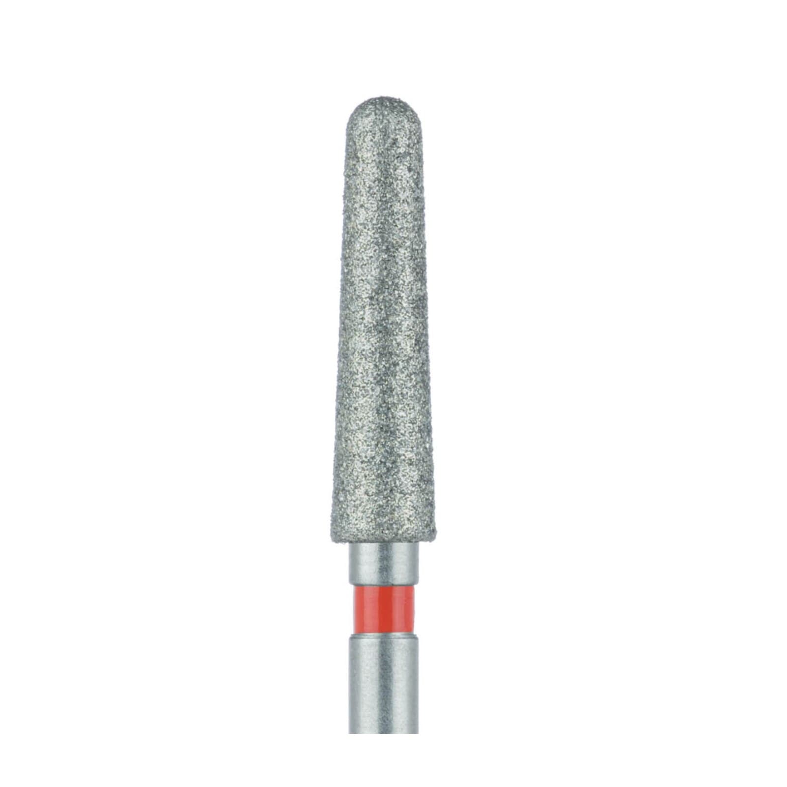 Meisinger 852Z3-024-FG Diamond Bur for Zirconium Oxide, Round End Taper, Fine Grit, Red Ring, 2.4 mm Head Diameter, 10 mm Head Length, Friction Grip, 5/Pack thumbnail 3