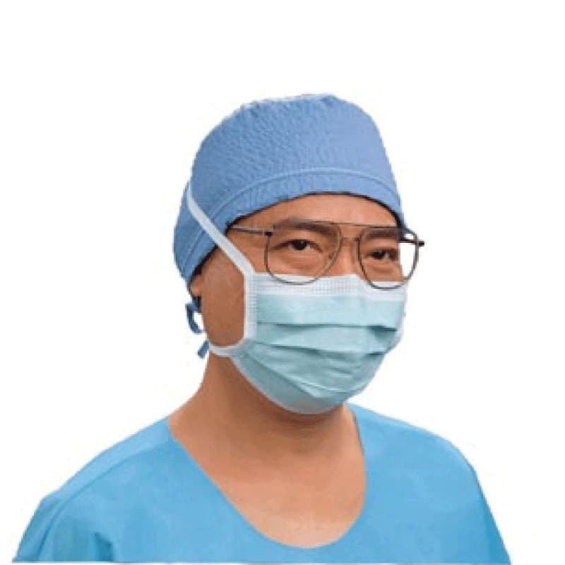 Halyard Tecnol Fog-Free Tie-On Surgical Mask, Blue, 50/Box, 49214 thumbnail 3