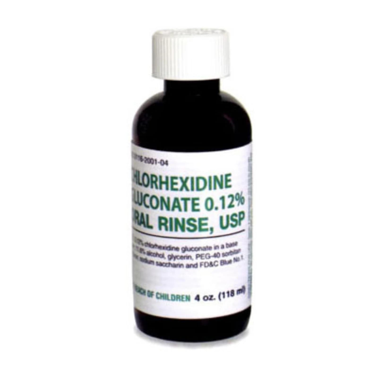 House Brand CHX 0.12% Oral Rinse, Mint Flavor, 4 oz Bottle - CHX 0.12% Oral Rinse Mint 4oz Bottle - Image 1