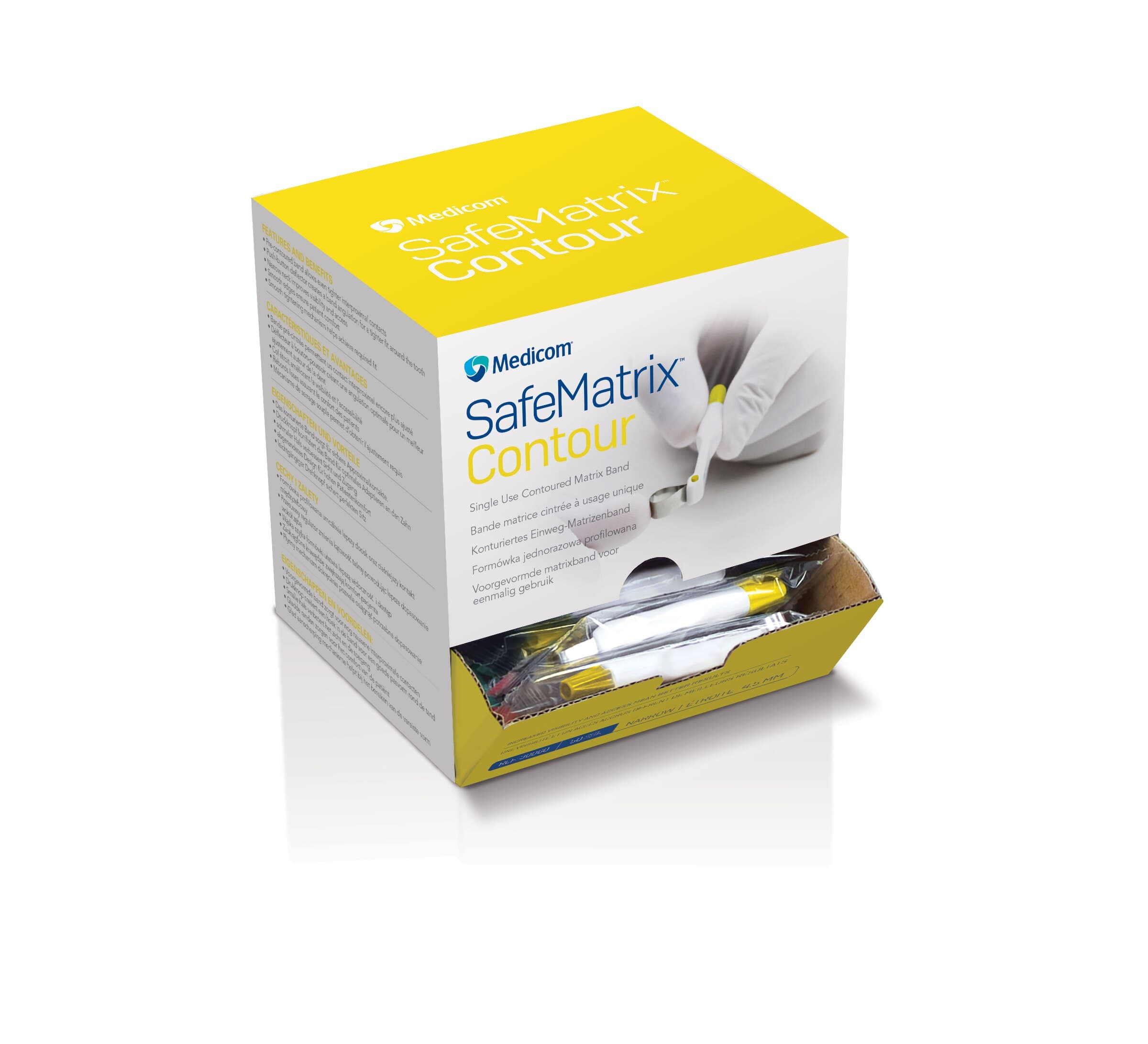 Medicom SafeMatrix Contour Single-Use Matrix Bands, Narrow 4.5mm, Yellow, 50/Box, 30060 thumbnail 15