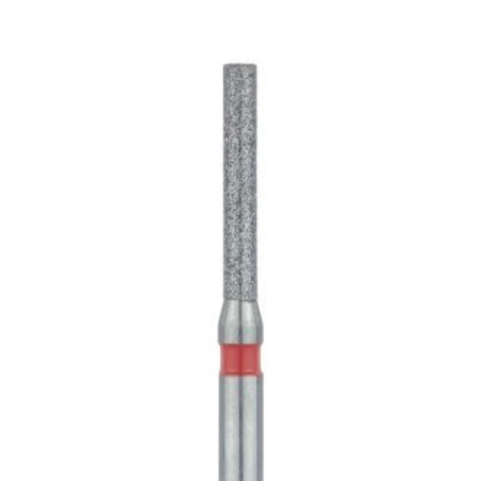 Meisinger 837LF-012-FG Fine Diamond Bur, Long Cylinder, Friction Grip, 1.2 mm Diameter, 8 mm Working Length, Red Ring, 5/Pack thumbnail 3
