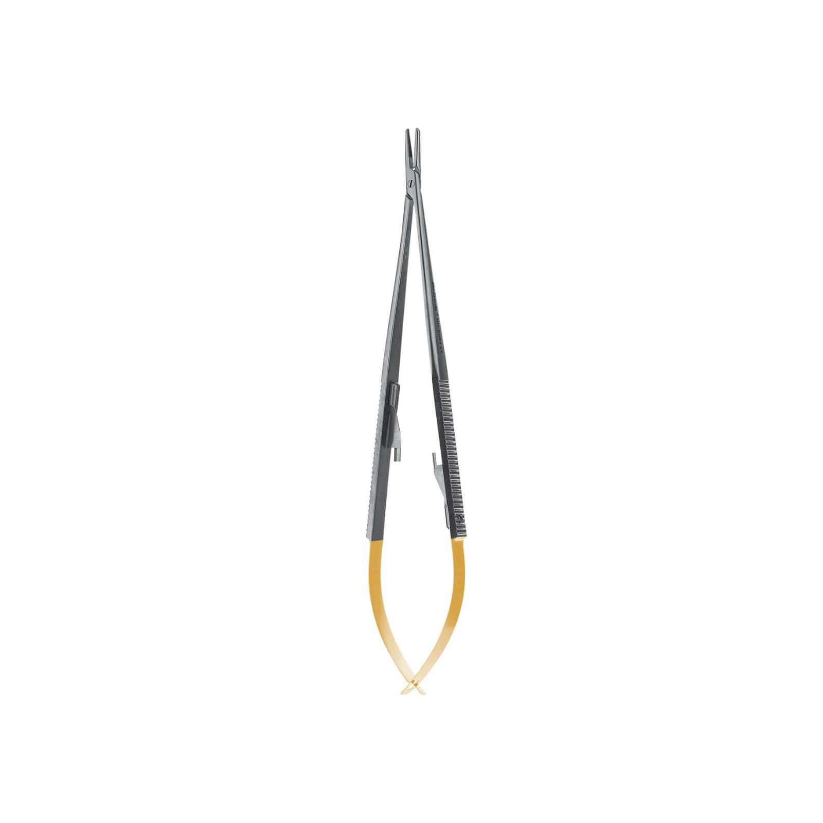 Hu-Friedy Perma Sharp Needle Holder Castroviejo 7" Straight, Round Handle, Tungsten Carbide Beak, NH5024 thumbnail 2