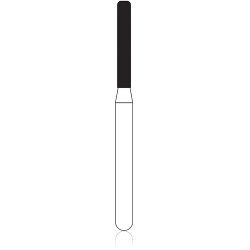 NTI Diamond Bur, FG, Cylinder Modified Shoulder, # SC837KR, 1.2 mm Diameter, 8.0 mm Length, Super Coarse, Black Ring, 5/Pk, SC837KR-012 thumbnail 3