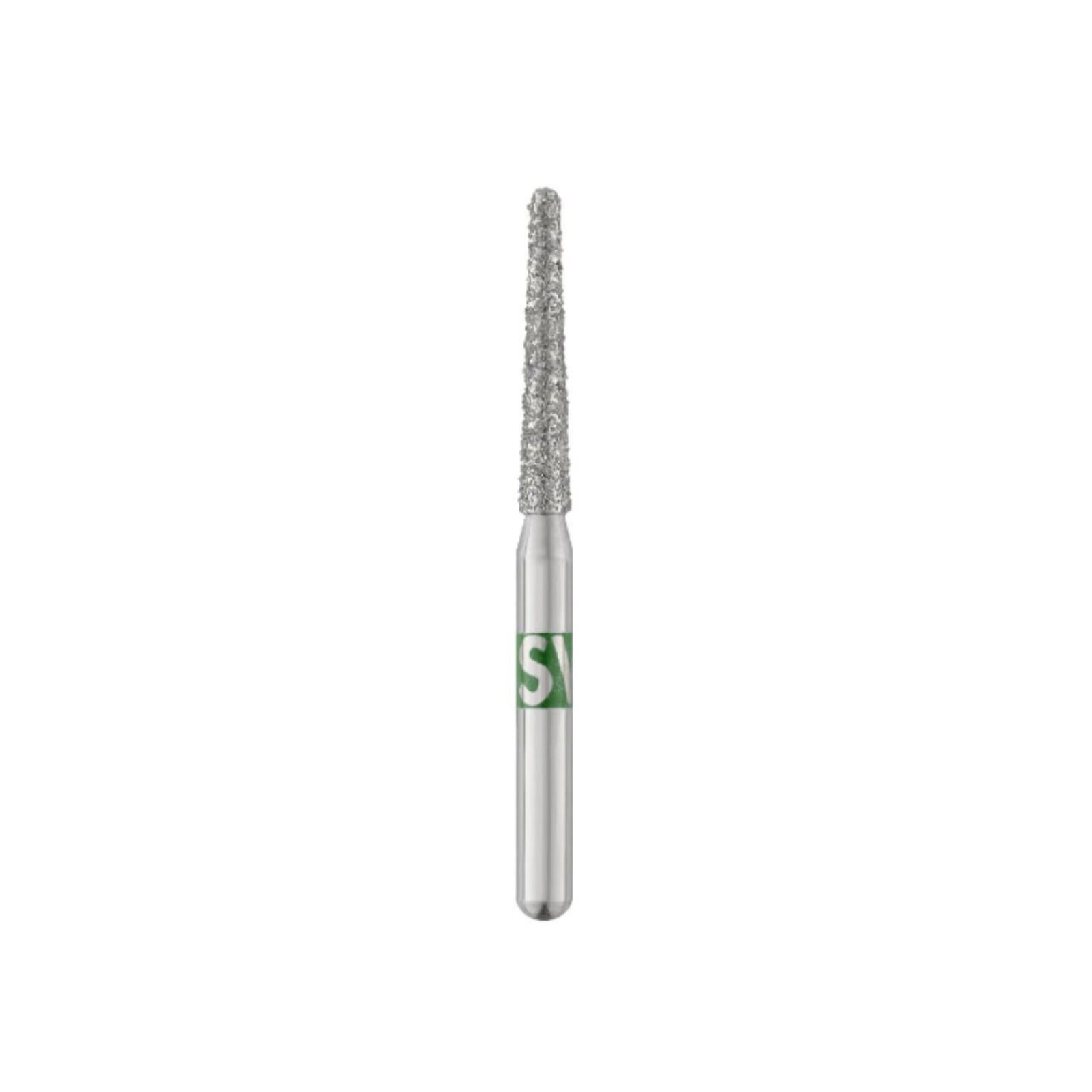 Piranha® Single Patient Use Diamond Bur, Round End Taper Long, Friction Grip Short Shank, Coarse Grit, 1.6 mm Diameter, 25/Pkg, #856L-016C-S thumbnail 2