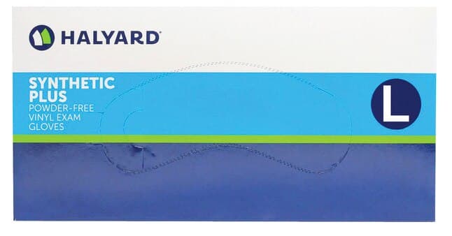 Safeskin Synthetic Powder-Free Vinyl Exam Gloves, Large, Clear, 100/Box, 55033 - Synthetic Powder Free Vinyl Exam Gloves - Large, 100/Box - Image 1