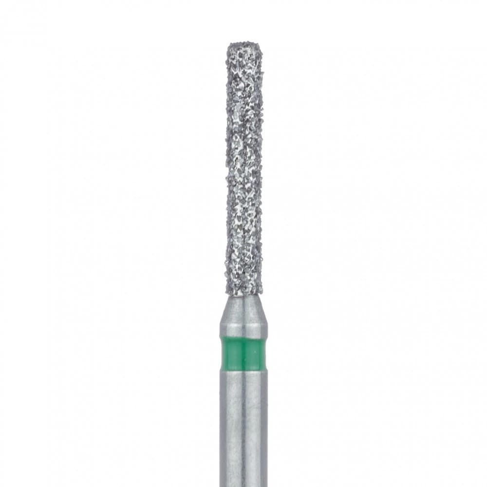 Meisinger Multi-Use Diamond Bur, FG, Round Edge Extra Long Cylinder, #842G, 1.2 mm, Coarse, Green, 5/Pk, 842G-012-FG thumbnail 3