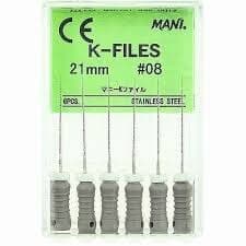 Mani K-File, Stainless Steel, 21 mm, #08, Grey, 6/Pk, MK2108 thumbnail 6