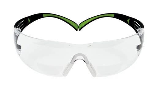 3M SecureFit Protective Eyewear SF420AF, Clear Anti-Fog Lens with +2.0 Diopter Reading Segment, 20/Case - 3M ORAL CARE SECUREFIT PROTECTIVE EYEWEAR SF420AF - Image 1