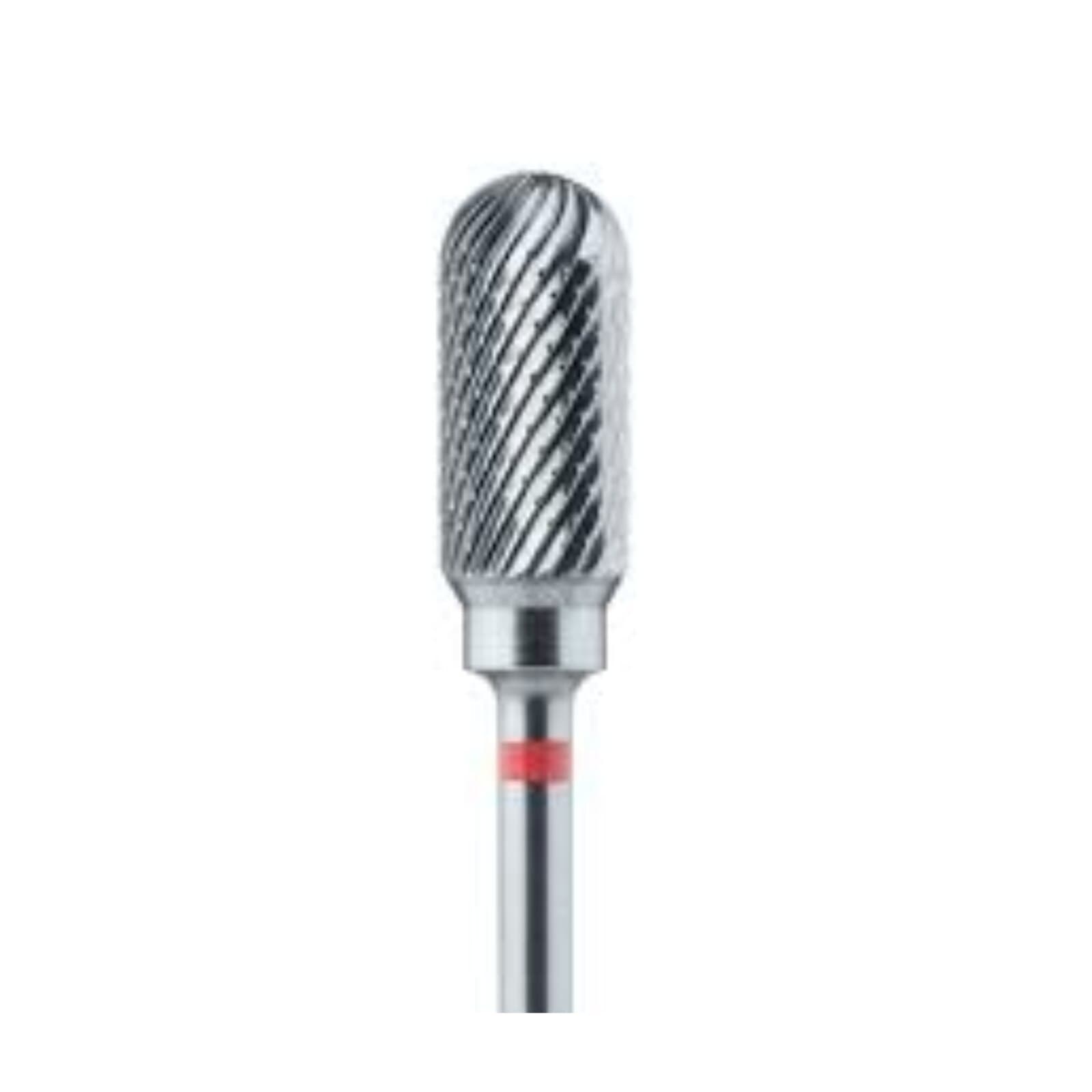 Meisinger Tungsten Carbide Lab Bur, Fine Round Barrel, HP Handpiece, X-Cut, 6.0 mm Diameter, 13.7 mm Head Length, Red Ring, HM72FX-060, 1 Each thumbnail 2