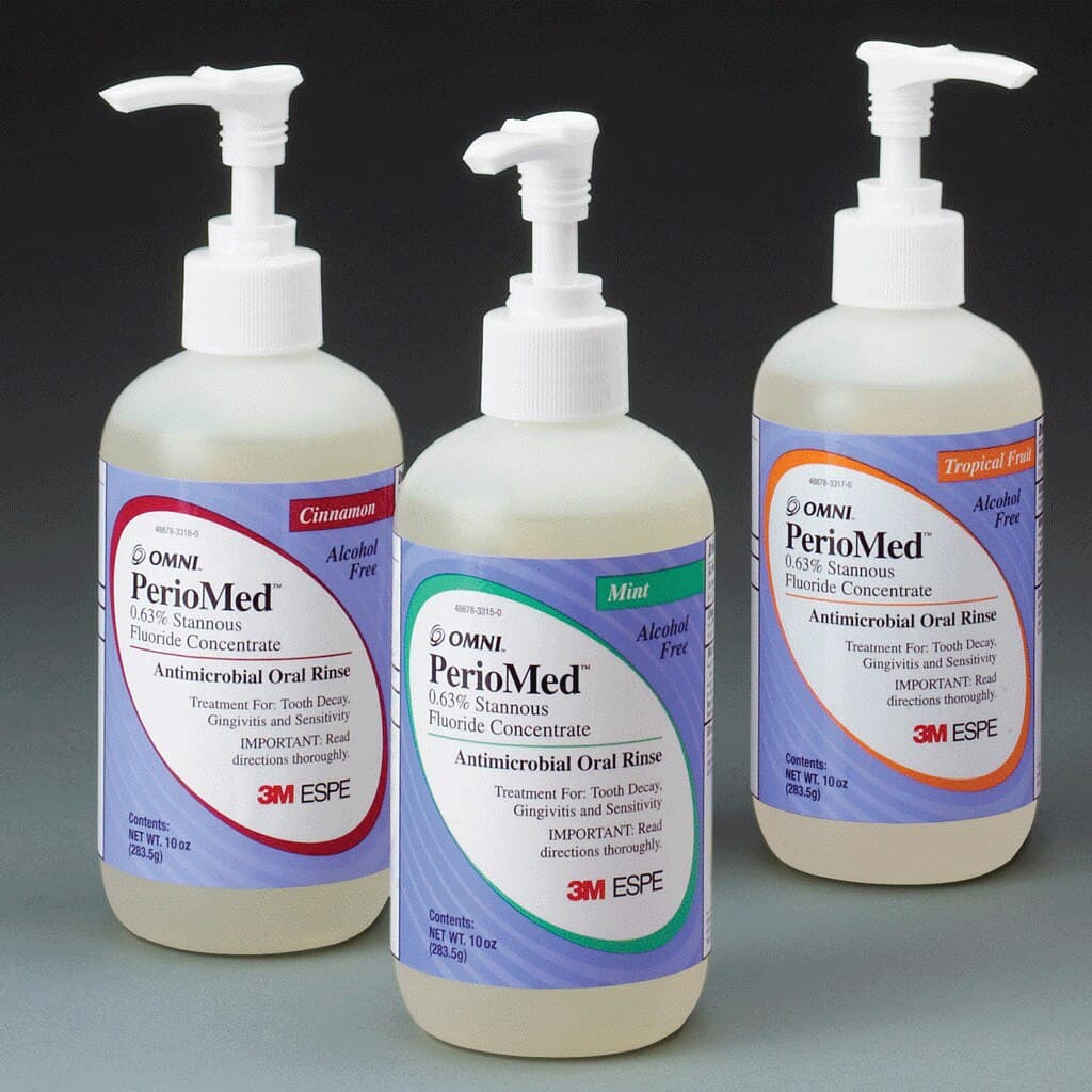 PerioMed 0.63% Stannous Fluoride Oral Rinse Concentrate, Tropical Fruit, Alcohol Free, 10 oz Bottle with Pump, 12105F thumbnail 3