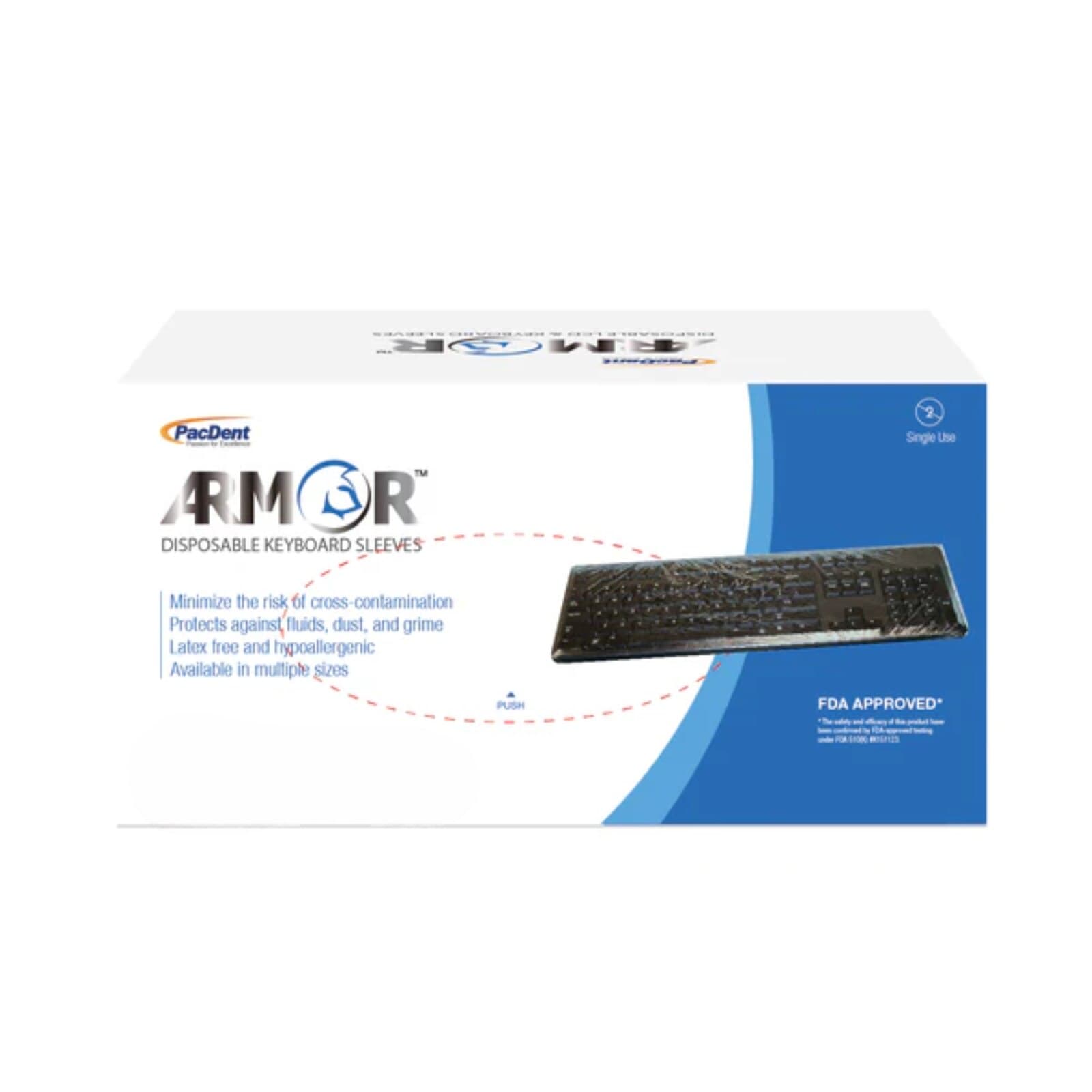 Armor Disposable Keyboard Sleeves, 19" x 26", Clear, 250/Box, S122 thumbnail 2