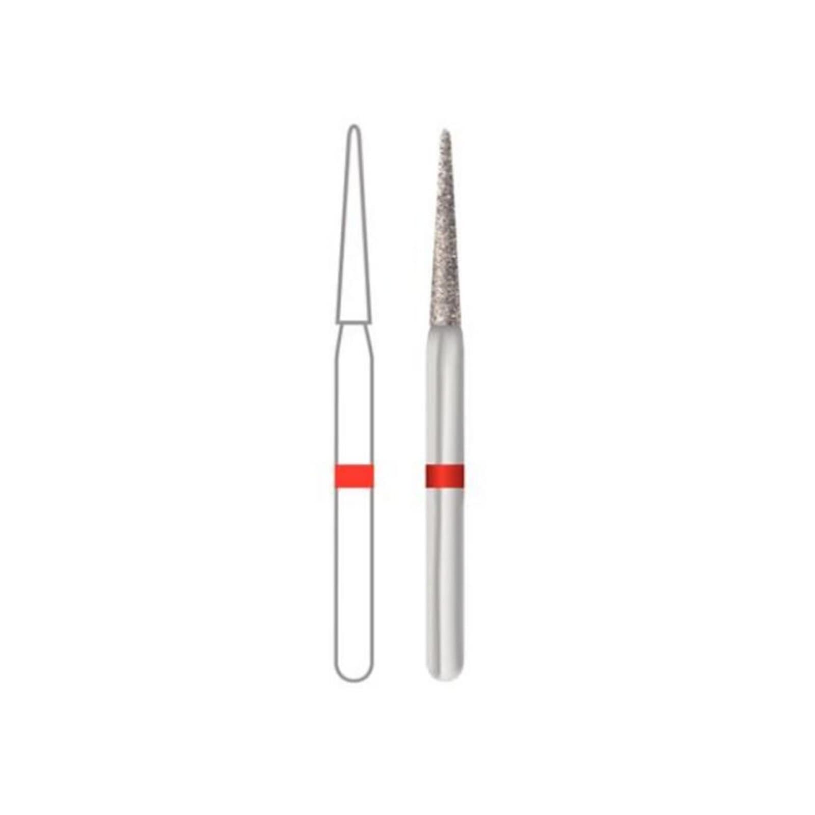 Midwest ONCE Sterile Diamond Bur 859-014F, Fine Grit, Needle Shape, Friction Grip, 1.4 mm Diameter, 10.0 mm Length, 25/Pk, 1859014F thumbnail 8