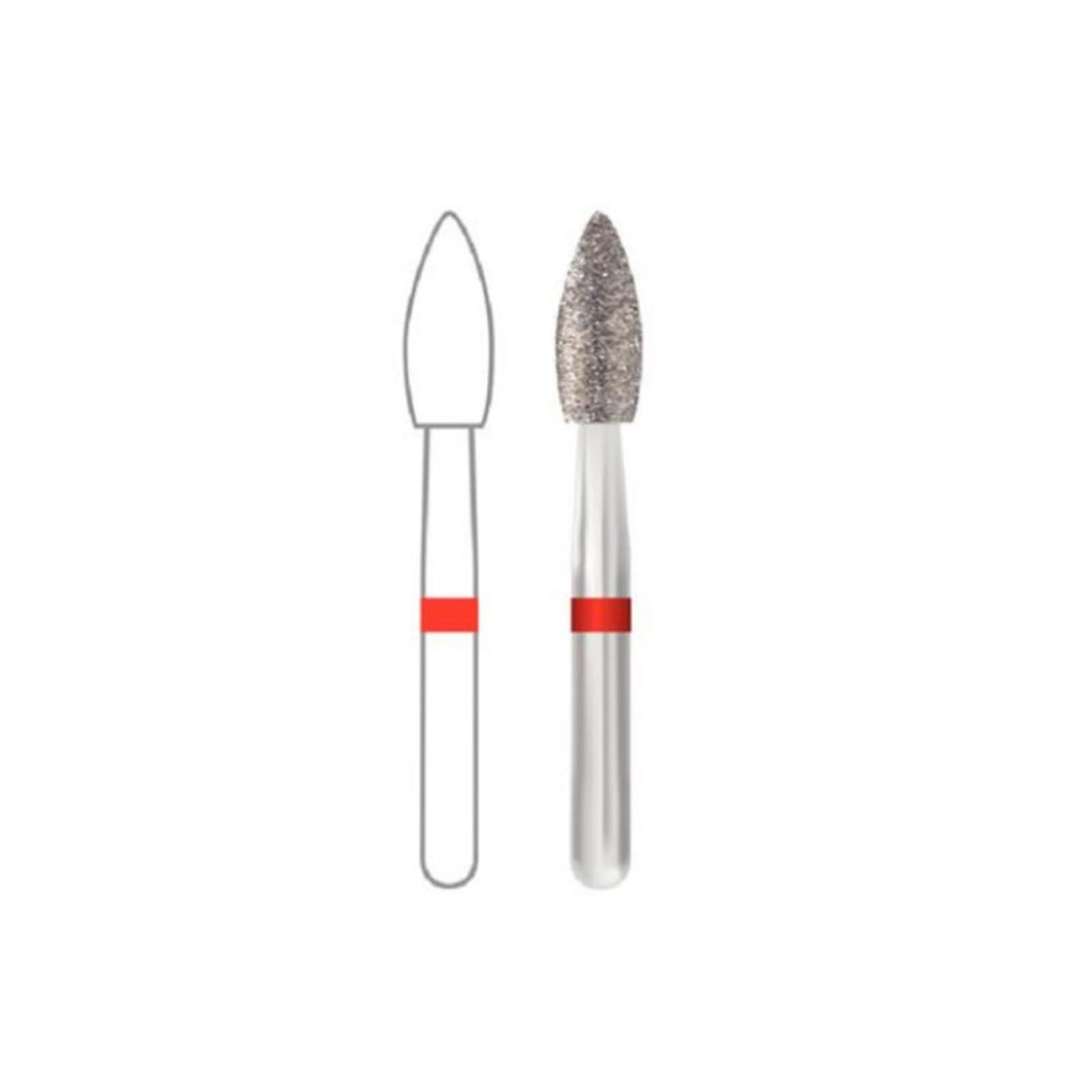 Midwest Once Single-Use Sterile Diamond Bur, FG, Fine Grit, Football Shape, #368-023F, 2.3 mm Diameter, 5.2 mm Length, 25/Pk, 1368023F thumbnail 8