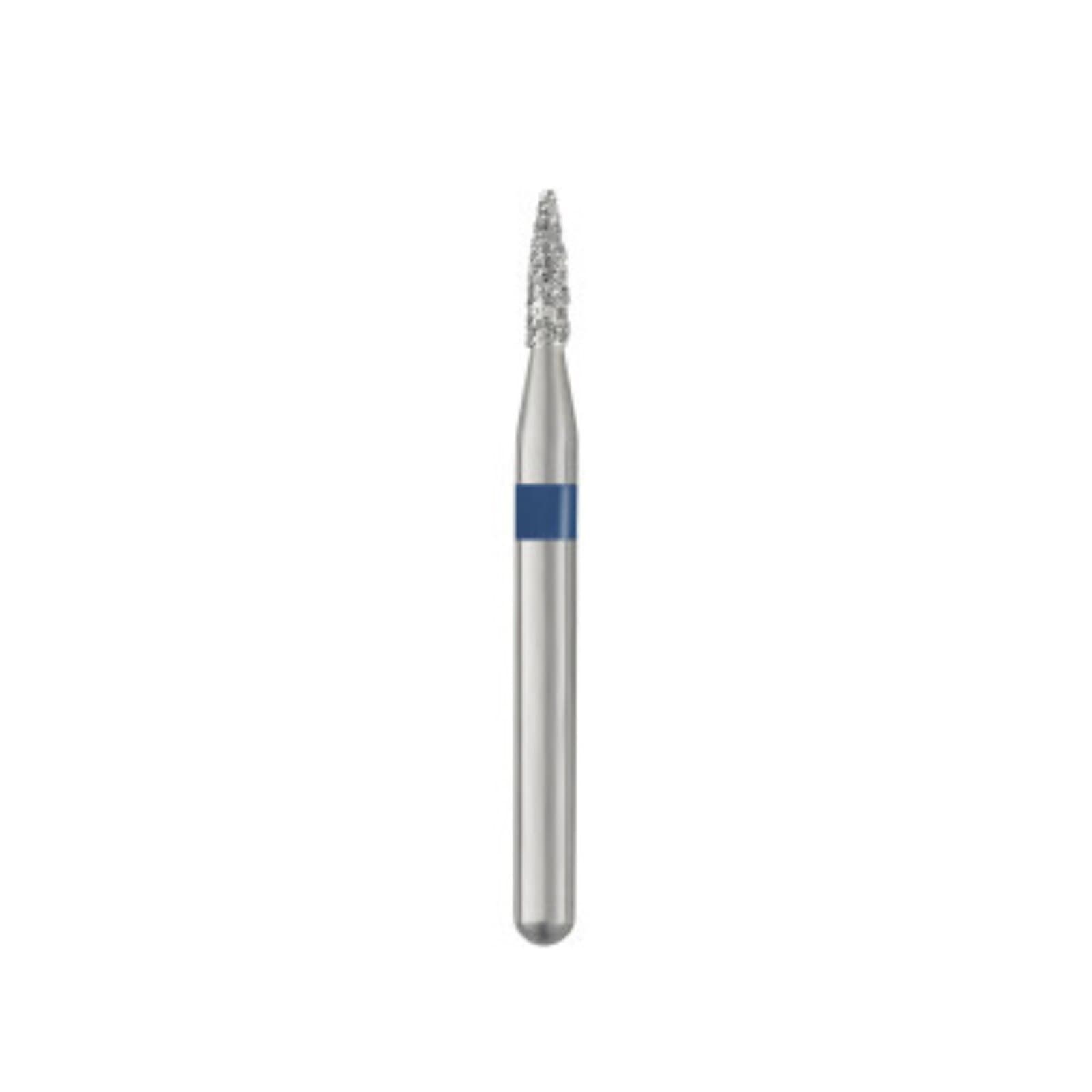 Piranha Diamond Single-Use Burs, FG, Flame, # 860-012, 1.2 mm, Medium Grit, Blue, 25/Pk, 860-012M thumbnail 3