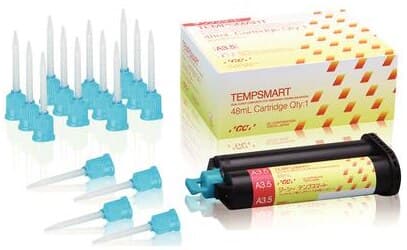 TempSmart Temporary Crown & Bridge Material, Dual-Cured Bis-Acrylic Composite, Shade A3.5, 48 mL Cartridge (1:1 Ratio) with 16 Mixing Tips, Ref 009395 thumbnail 3