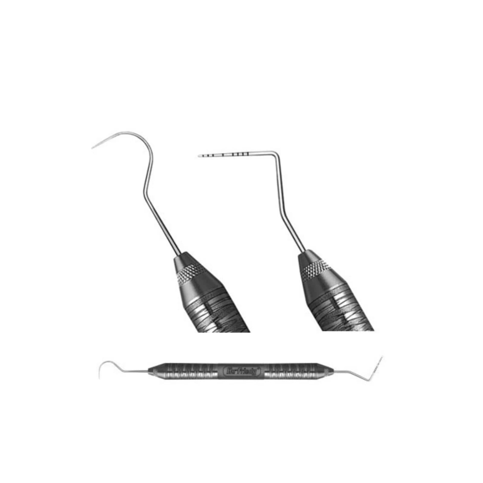 Hu-Friedy Qulix Color-Coded Expro 23/Thin Williams Double-Ended Explorer/Probe, #7 Satin Steel Colours Handle, XP23/QOW7 thumbnail 2