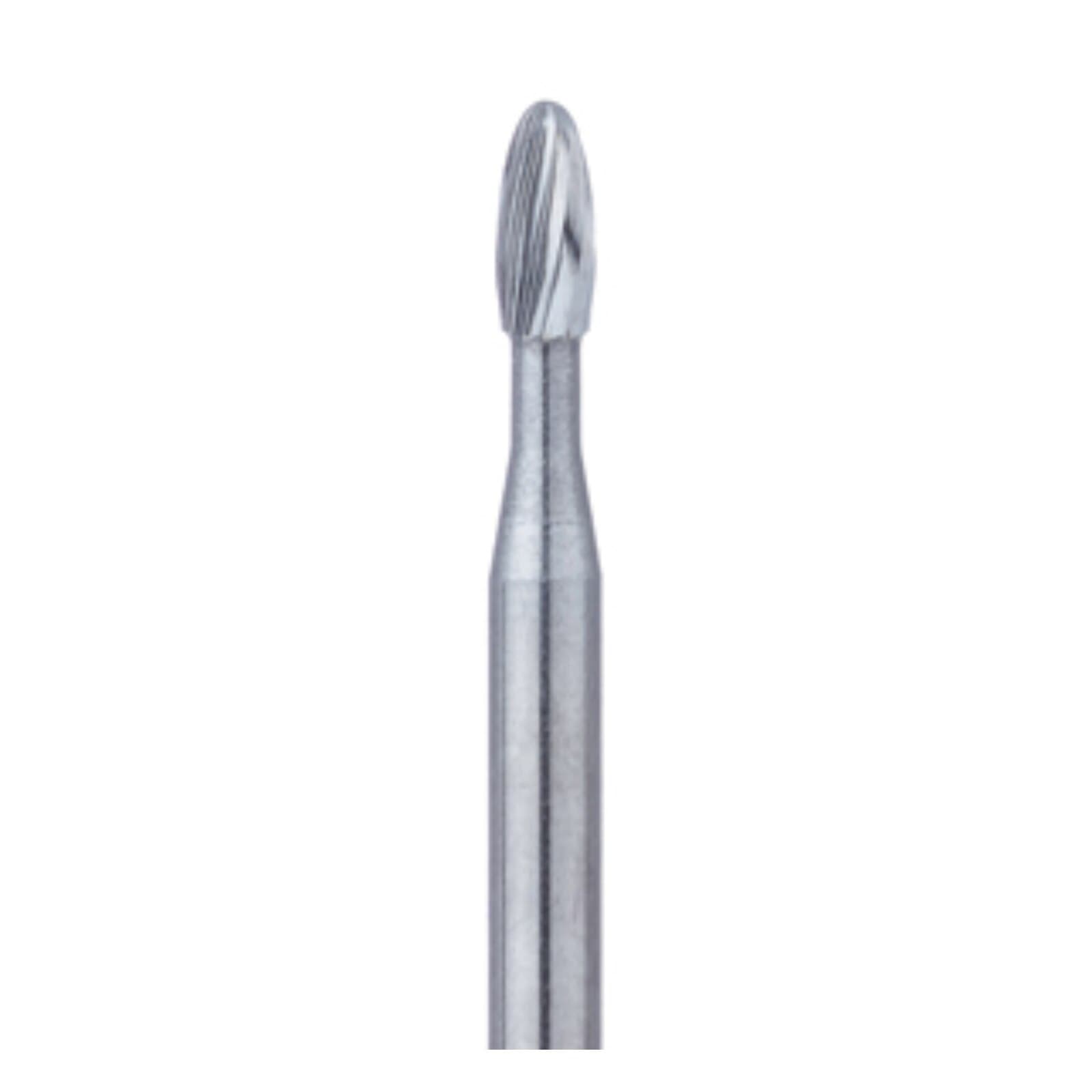 Defend #7404 Trimming & Finishing Carbide Bur, 12 Flutes, Egg Shape, Friction Grip, Pack of 5 - #7404 T&F Carbide Bur 12 Flutes Egg FG Pack of 5 - Image 1