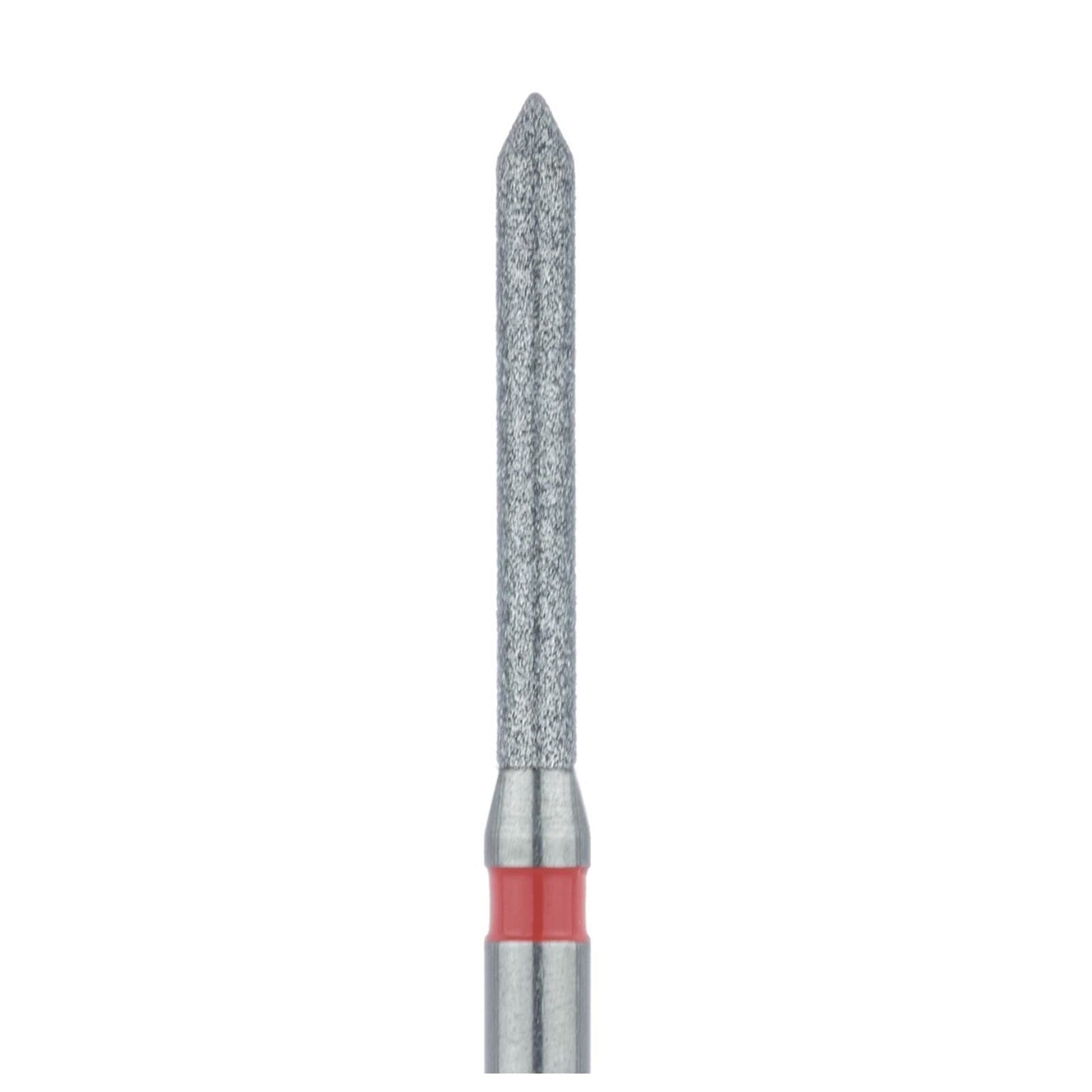 Meisinger 886F-012-FG Fine Diamond Bur, Pointed Cylinder, Bevel End, Friction Grip, 1.2 mm Head Diameter, 10.0 mm Head Length, 5/Pkg thumbnail 3