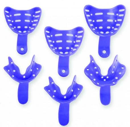 Keystone Tray-Aways Disposable Perforated Edentulous Impression Trays, #3, Medium, Upper, 12/Pk, 0921700 - Edentulous Tray Aways Disposable Perforated Impression Trays, # 3, Medium, Upper, 12/Pk - Image 1