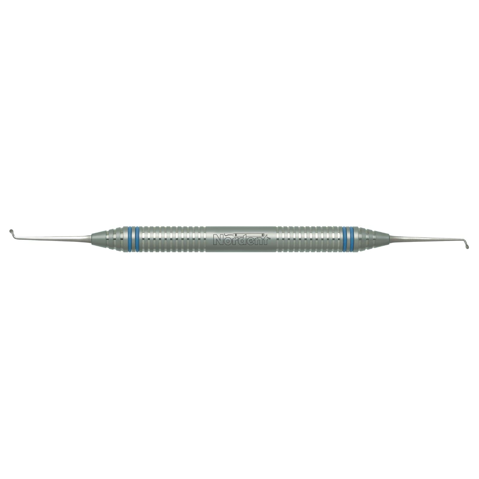 Nordent Excavator DE Anterior Spoon #6, Double End, 1.2mm Diameter, 3.0mm Shank, 65° Angle, DuraLite ColorRings Handle, Stainless Steel thumbnail 2