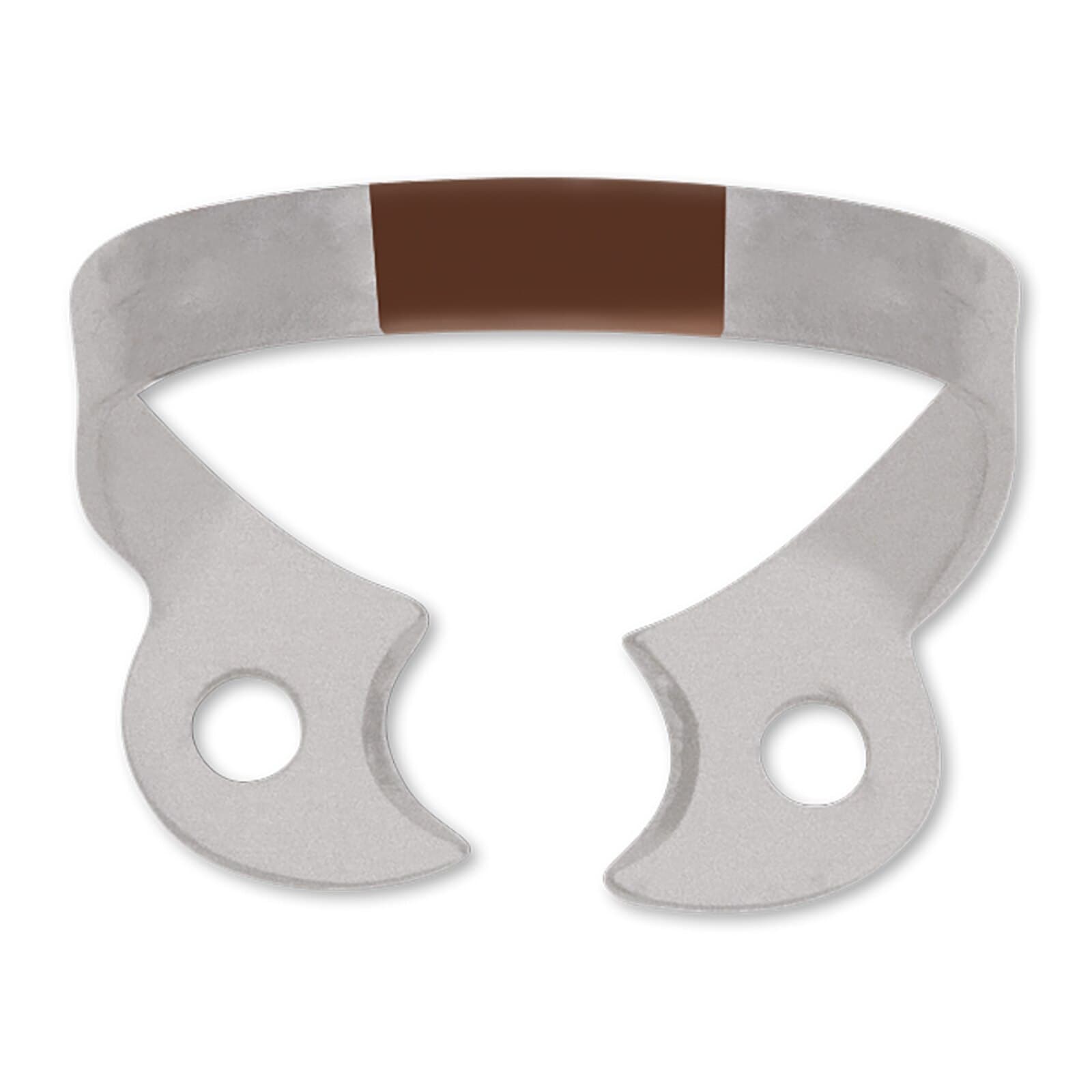 Hygenic Fiesta Rubber Dam Clamp #W2, Wingless, Premolar, Color-Coded, Brown, Matte Finish, H02794 thumbnail 2