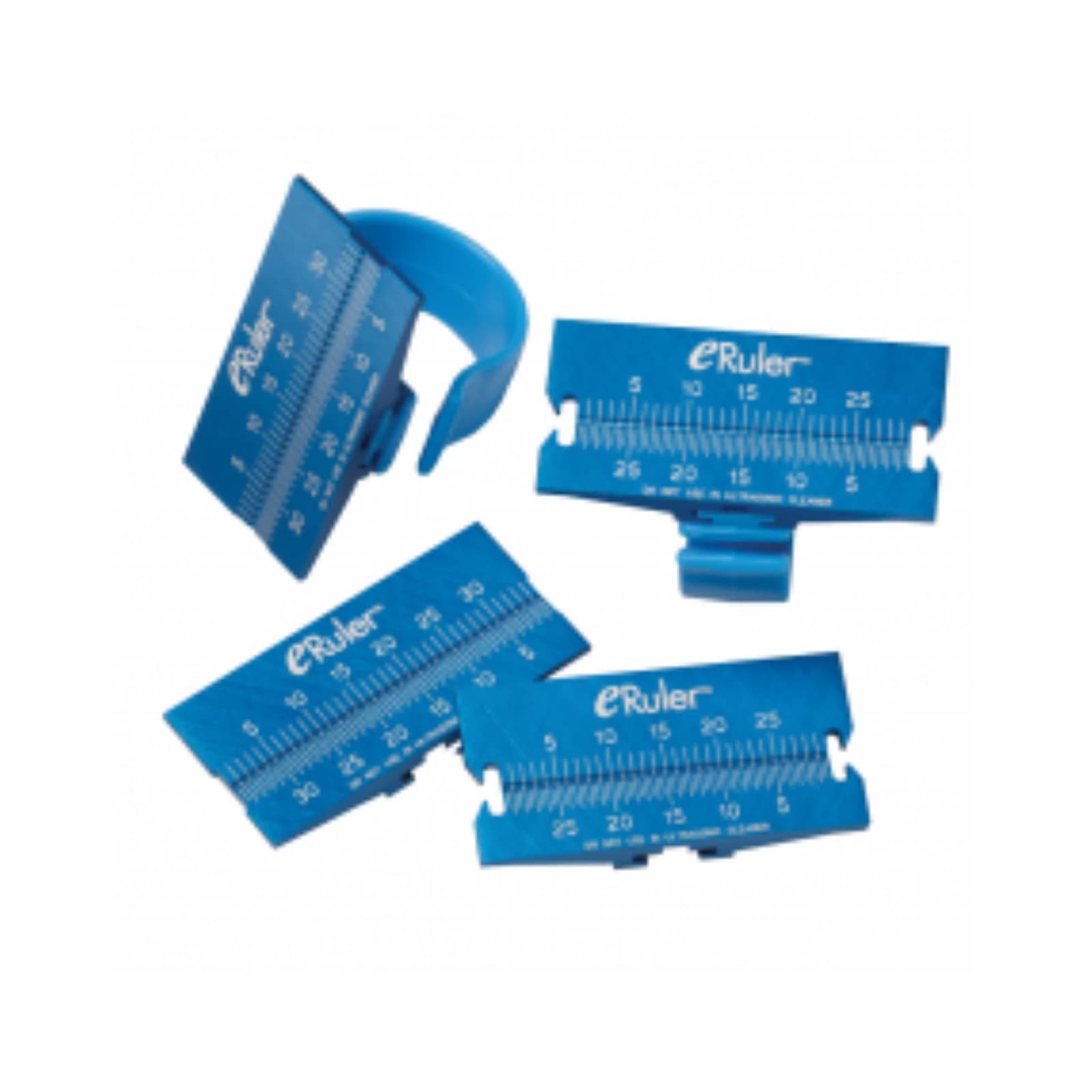 Jordco e-Ruler Endodontic File Measuring Ruler, 30 mm, with 3 Finger Rings, With or Without Rubber Stop Locks - e-Ruler® Endodontic File Measuring Ruler - Image 1