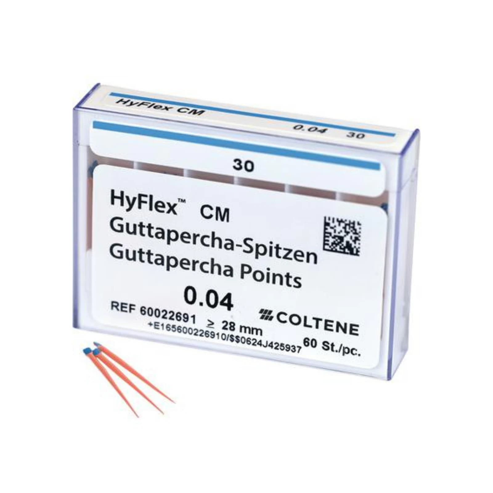 HyFlex CM Gutta Percha Points, .04 Taper, Size #30, Blue, 60/Pk, 60022691 thumbnail 3
